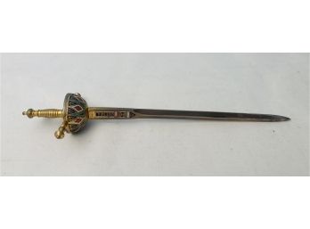 Vintage Toledo Sword Letter Opener (Spain)