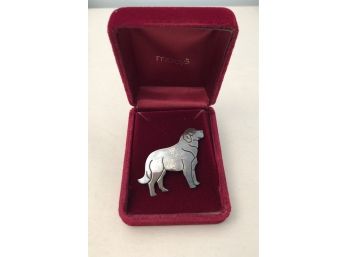 Sterling Silver Dog Brooch (9.7 Grams)