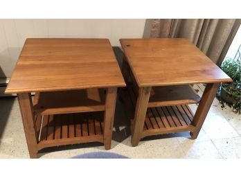 Solid Knotty Pine End Tables