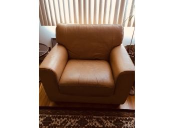 Genuine Tan Italian Leather Arm Chair - Nicoletti Leather