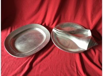 2 Aluminum Plates,  Mariposa & Wilton Columbia