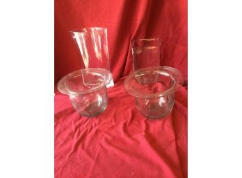4 Unique Glass Vases