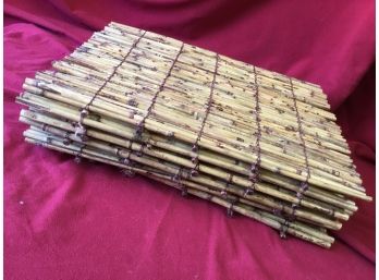 6 Handmade Bamboo Placemats - 18' X 14' Each