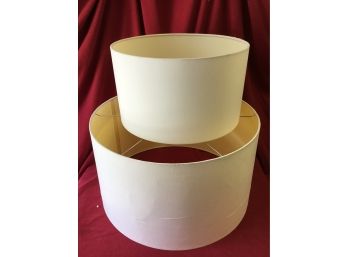 2 Lampshades - One Is 24' Diameter, 14.5' High Other 18' Diameter, 10' High, Partially Soiled