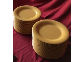 40 Yellow Wide Rim Plates -10.5' Wide Rim