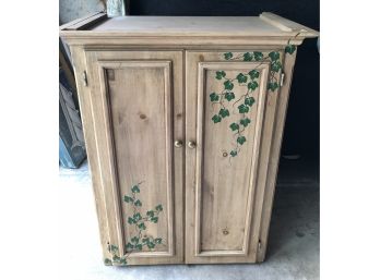 Hand Painted Accent Cabinet Signed By Sue Eakin