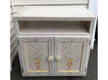 Hand Painted Media Cabinet
