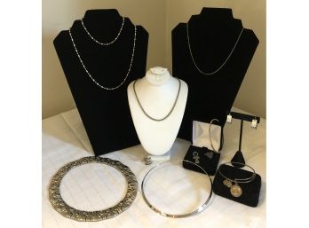 Ladies Silvertone Jewelry Collection Lot 5