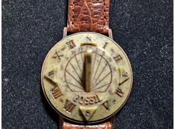 Fossil Sundial Watch Vintage Collectible Wristwatch