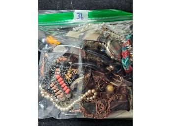 One POUND Bag Of Jewelry/misc Parts Lot #4
