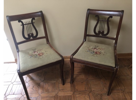 Antique Harp Back Chairs