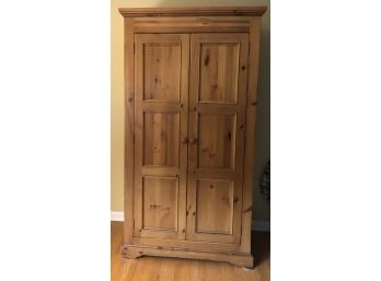 Solid Knotty Pine Armoire Entertainment Center