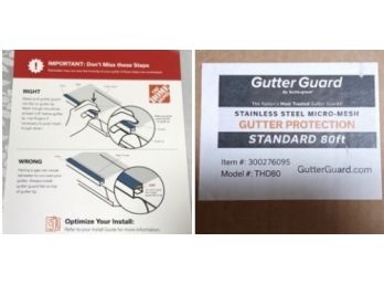 Gutter Guard 80 Feet Stainless Steel Micro Mesh - BRAND NEW IN BOX!