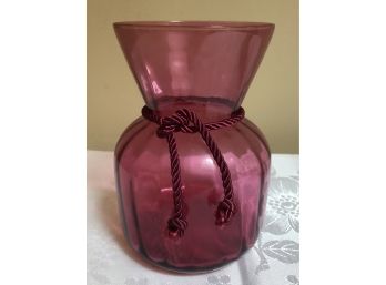 Cranberry Glass Vase By Pilgrim Glass