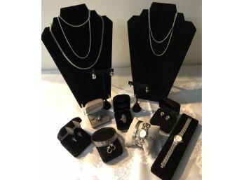 Silvertone Jewelry Collection Lot 6