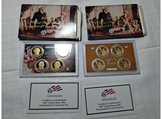 2007 United States Mint Presidential $1 Coin Proof Set - 2 Pieces