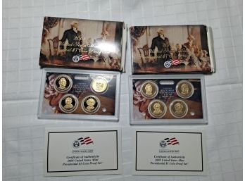 2008 United States Mint Presidential $1 Coin Proof Set - 2 Piece Set