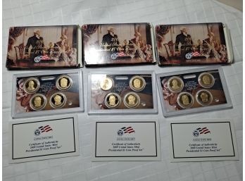 2009 United States Mint Presidential $1 Coin Proof Set - 3 Piece Set