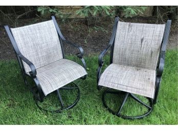 Outdoor Swivel Chairs (2)