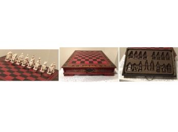 Hand Painted Asian Chess Set