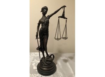 Blind Justice Bronze By Alois Mayer (Signed)