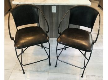 Hammered Iron Industrial Style Counter Chairs