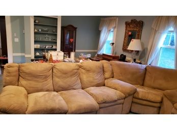 Section Sofa With Built In Recliners And Pullout Queen Bed
