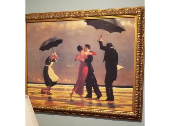 Dancing Couple With Umbrellas Lot