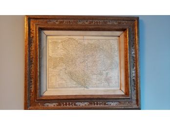 Framed Map Of Austria-Hungry