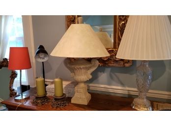 Four Various Table Lamps