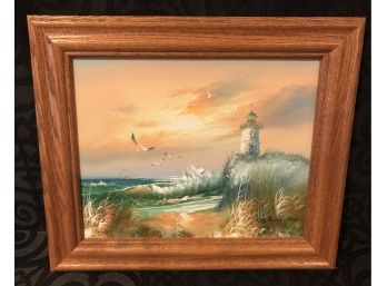 Beachside Painting By J. Thompson (Signed)