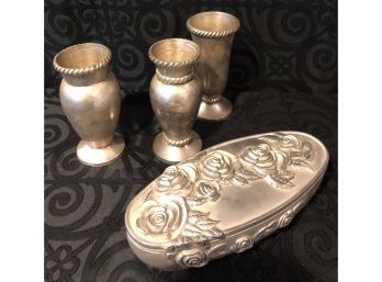 Godinger Jewelry Box & Pottery Barn Vases