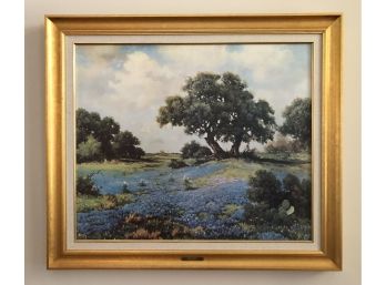 Texas Blue Bonnets By Robert Wood (Signed)