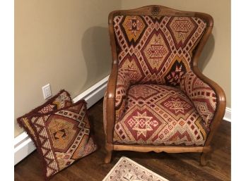 Artisan Chainstitch Tapestry Accent Chair & Cushions