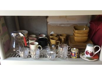 Glasses And Flatware Shelf Lot#2