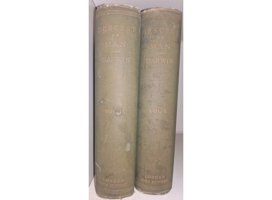 The Descent Of Man By Charles Darwin Volume 1 & 2 - 1891
