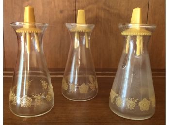 Vintage Butterfly Gold Pyrex Salt & Pepper Shakers