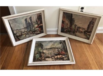 3 Piece Set Vintage Framed Prints