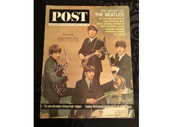 Vintage 1964 POST Magazine (The Beatles Cover)