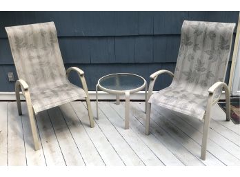 Outdoor Chairs & End Table