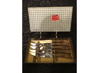 Lewis Rose Stainless Steak Knives (England)
