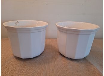 Two Ceramic Pots - Made In Portugal