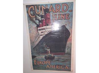 Cunard Line Europe America Poster