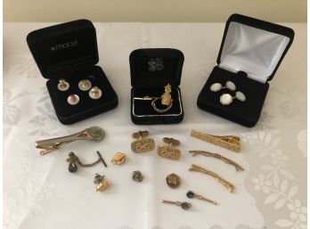 Mens Goldtone Jewelry Collection Lot 2
