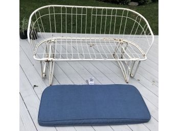 Mid-Century Outdoor Glider & Cushion