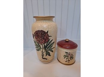 Flower Vase And Jar Lot