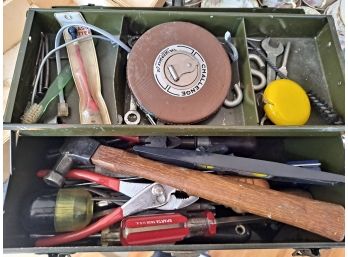 Dark Green Toolbox & Tools