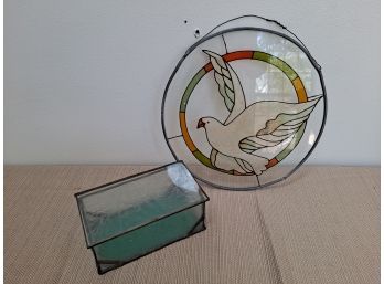 Decorative Stain Glass And Clear Box