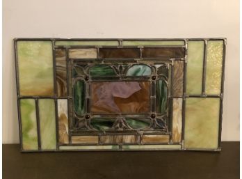 Vintage Leaded Stained Glass Panel Lot 1