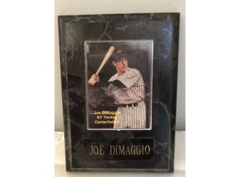NY Yankee Joe DiMaggio Plaque